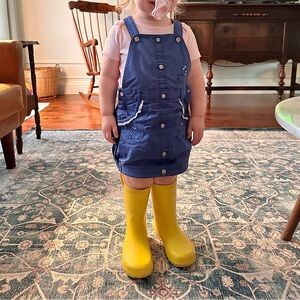 Sergent Major 18M Blue Kids Overall Dress w Whale and Kite Embroidery